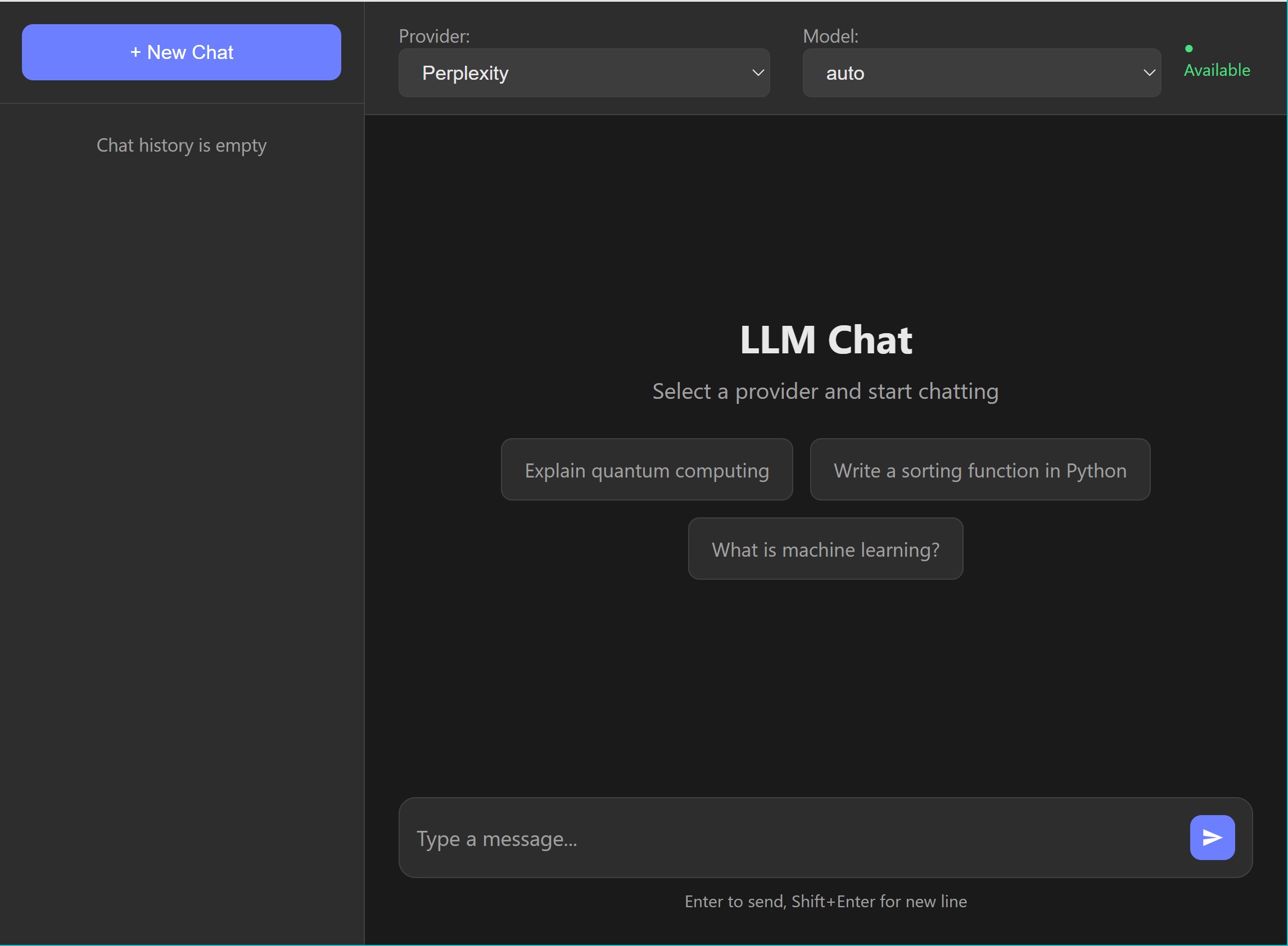 LLM Chat (gpt4free based)